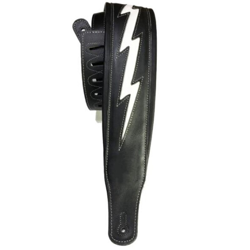 Sangle Guitare Metallica - Cuir Recyclé - 140x6cm - Réglable - Écologique